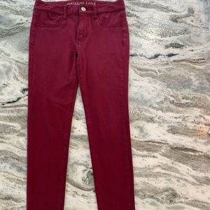Red Super Stretch Skinny Pants from American Eagle